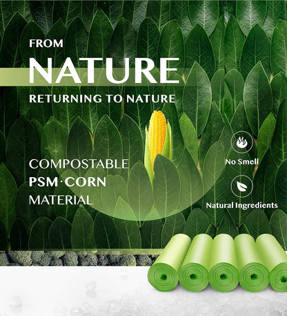 Compostable Trash Bags - FORID 1.2 Gallon Small Garbage Bags 150 Count Mini Strong Trash Can Liners