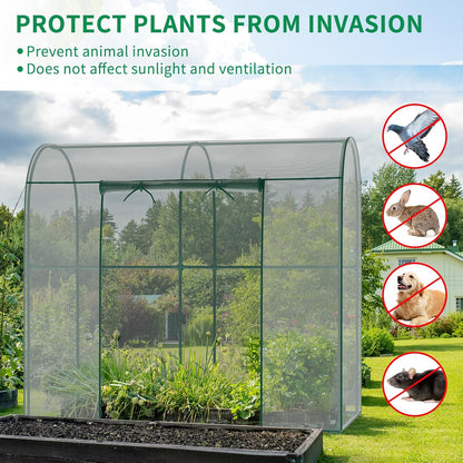 SUNYRISY Garden Plant Netting Crop Cage for Garden Raised Bed, 6.5 x 3.3 x 6 Ft Plant Cover Cage