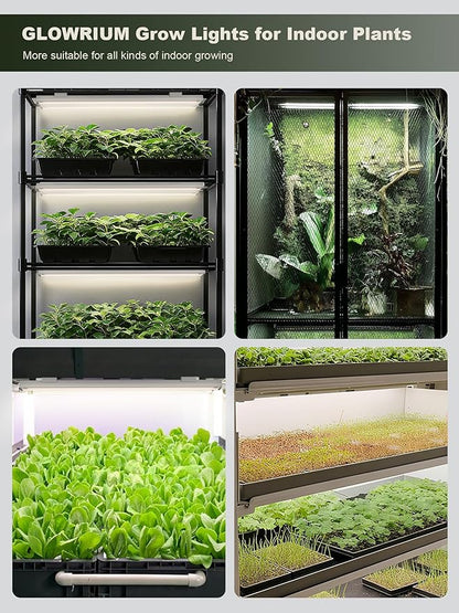 GLOWRIUM Smart Grow Lights for Indoor Plants with APP, 15" Full Spectrum Grow Light Strips, G6