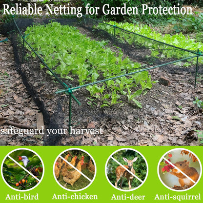 Meanchen Bird Netting for Garden 25x25Ft, 1/2" Mesh Garden Netting,Heavy Duty Deer Netting,Protect