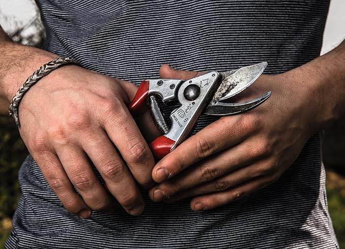 Felco F8 Pruning Shears – 8.3" Swiss-Made Garden Clippers with 1" Cutting Capacity for Ergonomic