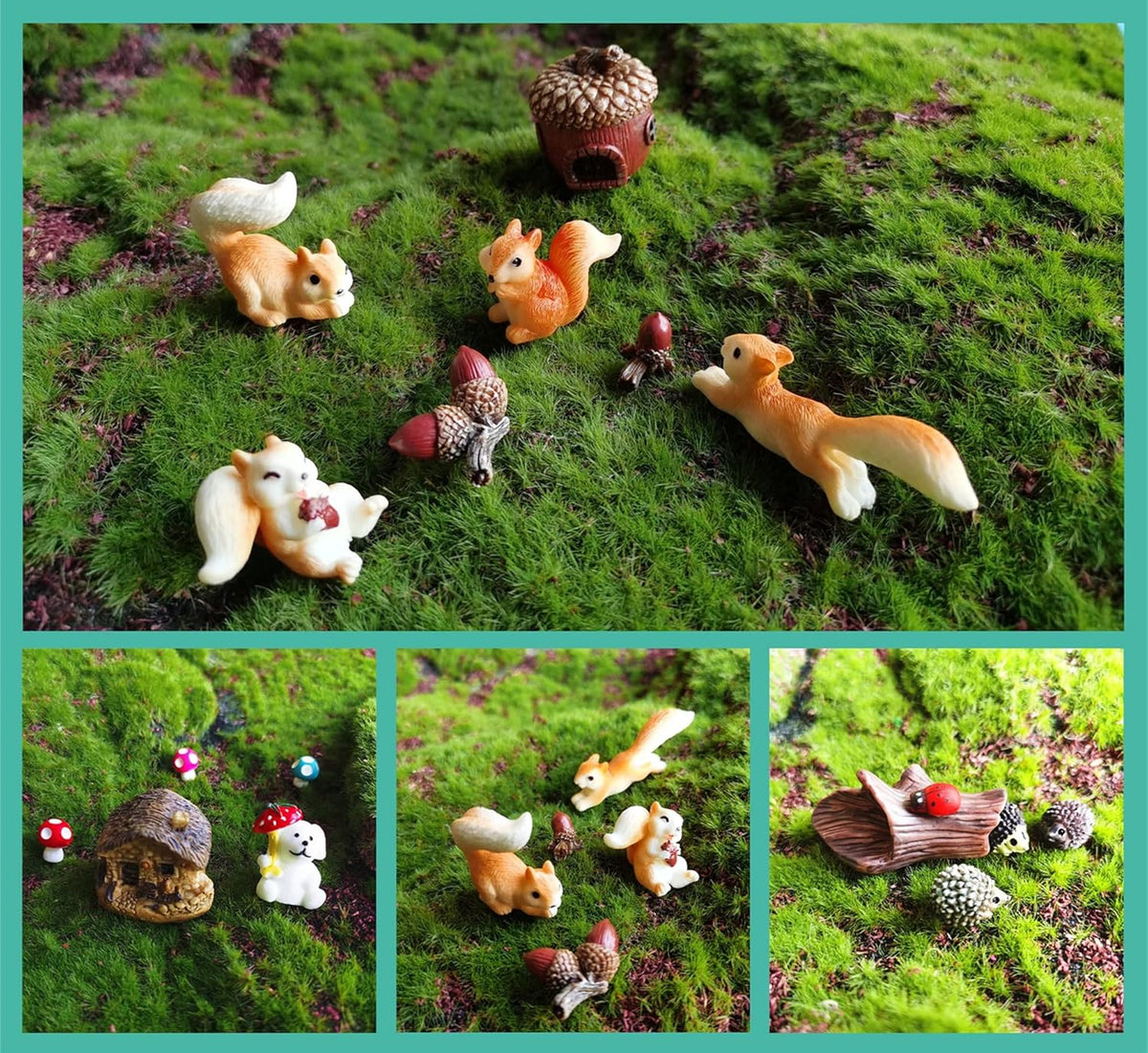 HYG Miniature Fairy Garden Accessories, Figurines, Landscape Set, Potted Horticulture Ornaments for