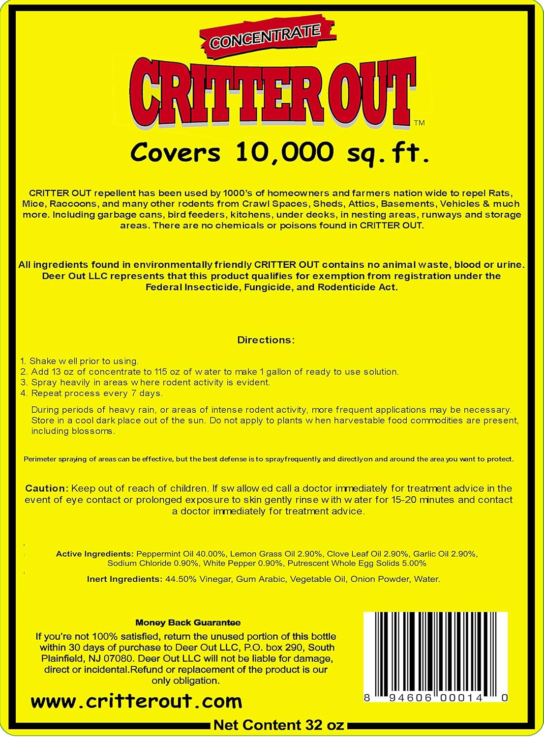 Mouse & Rat Repellent: Peppermint Oil Rodent Repellent, Get Rid of Rats, Mice & Rodents in Your