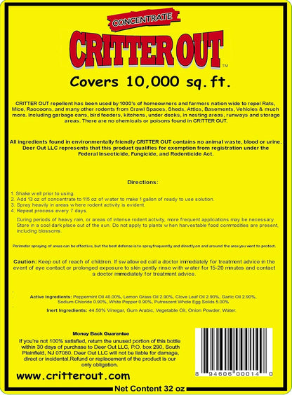 Mouse & Rat Repellent: Peppermint Oil Rodent Repellent, Get Rid of Rats, Mice & Rodents in Your