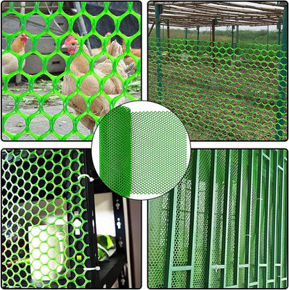Wire Fence Mesh Green Plastic Mesh Roll 39.3″ Wide Poultry Fencing Multi-Use Garden Fence for Snow