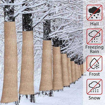 Natural Burlap Plant Covers Freeze Protection,Burlap Winter Frost Plant Blankets for Trees and