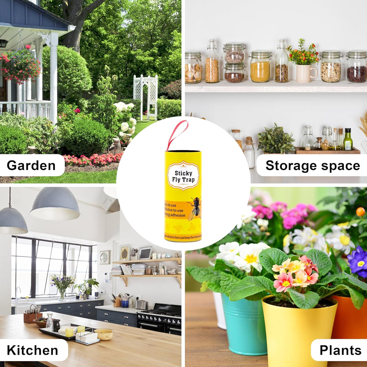 Stingmon 40 Pack Sticky Fly Trap Indoor, Fly Traps Outdoor Hanging, Fruit Fly Trap, Fly Strips Fly