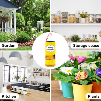 Stingmon 40 Pack Sticky Fly Trap Indoor, Fly Traps Outdoor Hanging, Fruit Fly Trap, Fly Strips Fly