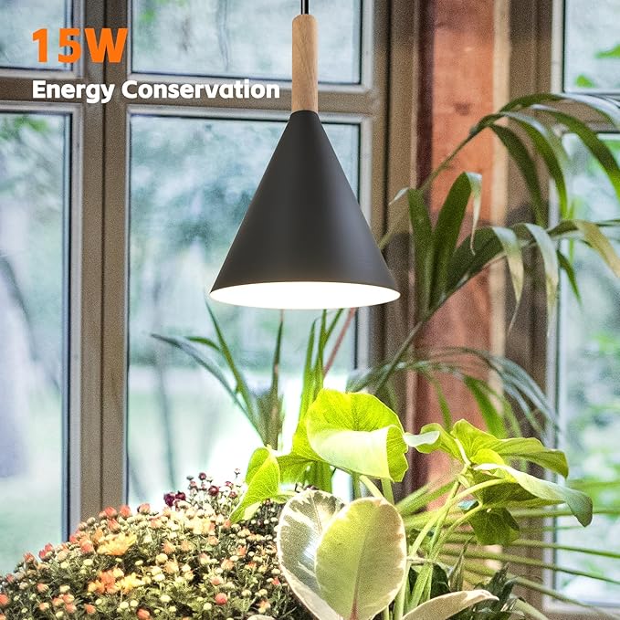 Hanging Grow Lights for Indoor Plants,Pendant Plant Lights for Indoor Growing,15W Full Spectrum