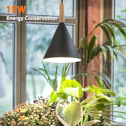 Hanging Grow Lights for Indoor Plants,Pendant Plant Lights for Indoor Growing,15W Full Spectrum