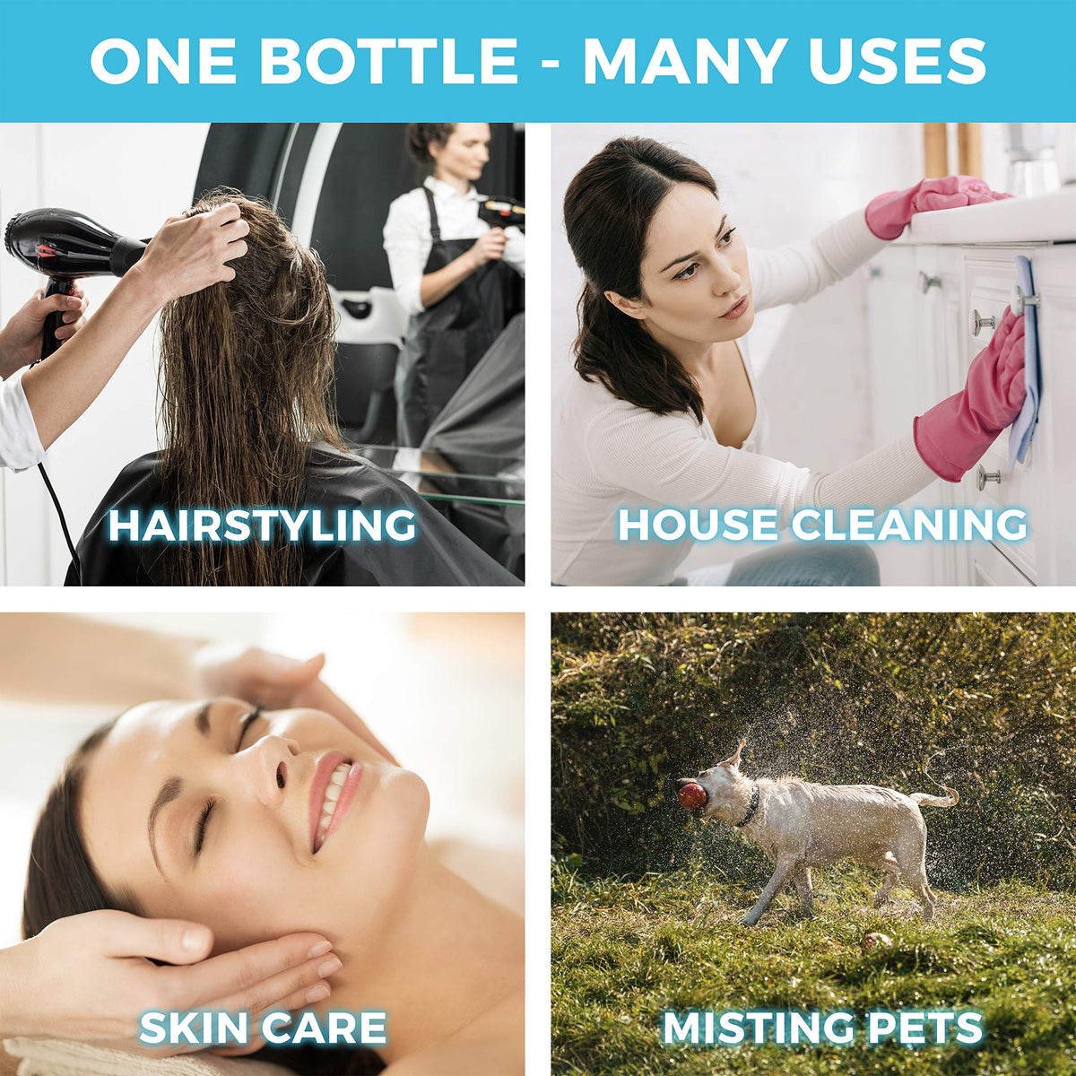 Alpree Hair Spray Bottle Continuous Water Mister Spray Empty Ultra Fine for Hair Styling, Pets