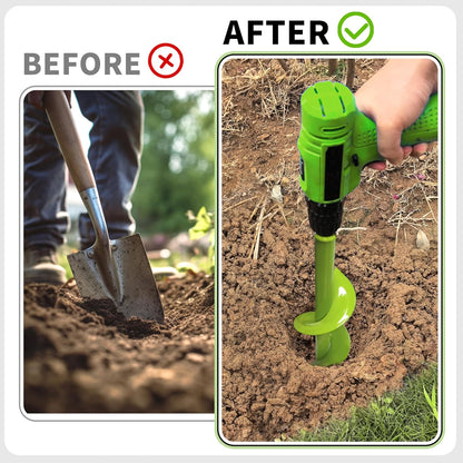 TCBWFY 4"x12" Auger Drill Bit for Planting and Digging Holes, Garden Plant Flower Bulb Rapid Bulb