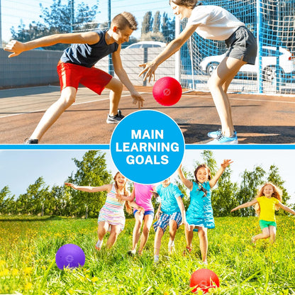 Dodgeballs Playground Balls, Dodge Ball Set for Kids & Adults, Bouncing Kickballs Handball for
