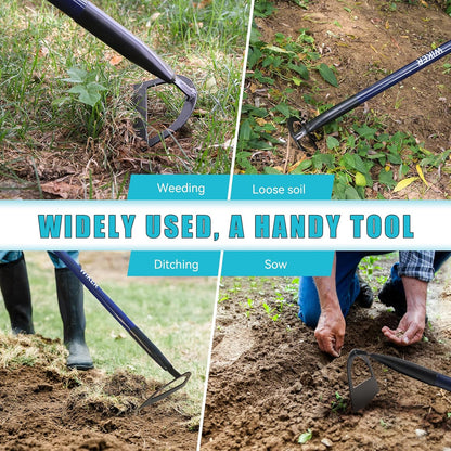 WIKER 57 Inch Professional Garden Hoe, Heavy Duty Weeding Tool with Pre-Sharpened Blade, Fiberglass