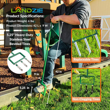 LANDZIE Lawn Aerator Replacement Tines - Set of 3 Hollow Tines for Aerator Lawn Tool - 3 Heavy Duty