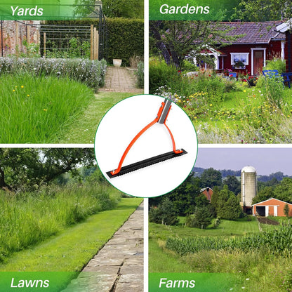 Walensee Weed Grass Cutter with Serrated Double-edged Sharp Blade Manual Grass Whip with 30 Inch