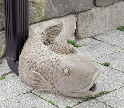 Fish Statues Gutter Downspout Extension Statues Garden Decoration,Resin Statue Outdoor Decor,Animal