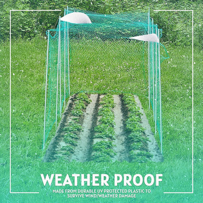 6-1/2 x 33 ft. Green Gentle Garden Netting/Row Cover/Screen | Protect Secure to Keep Away Birds and