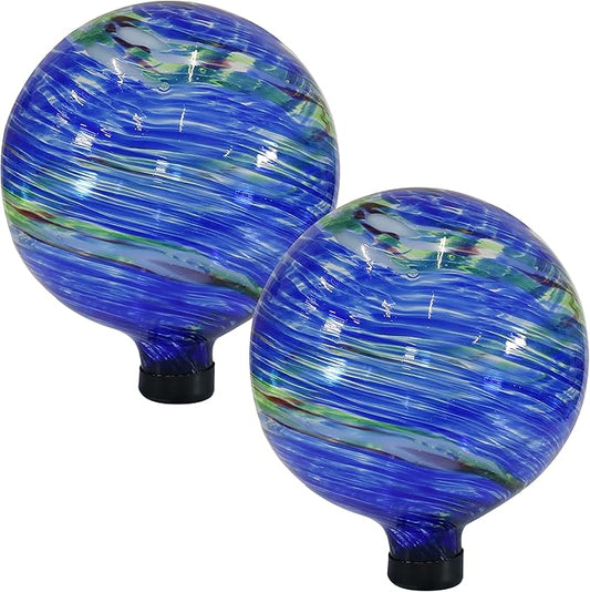Sunnydaze 10-Inch Gazing Ball for Garden - Glass Gazing Globe for Outside - Garden Orb Yard Decor