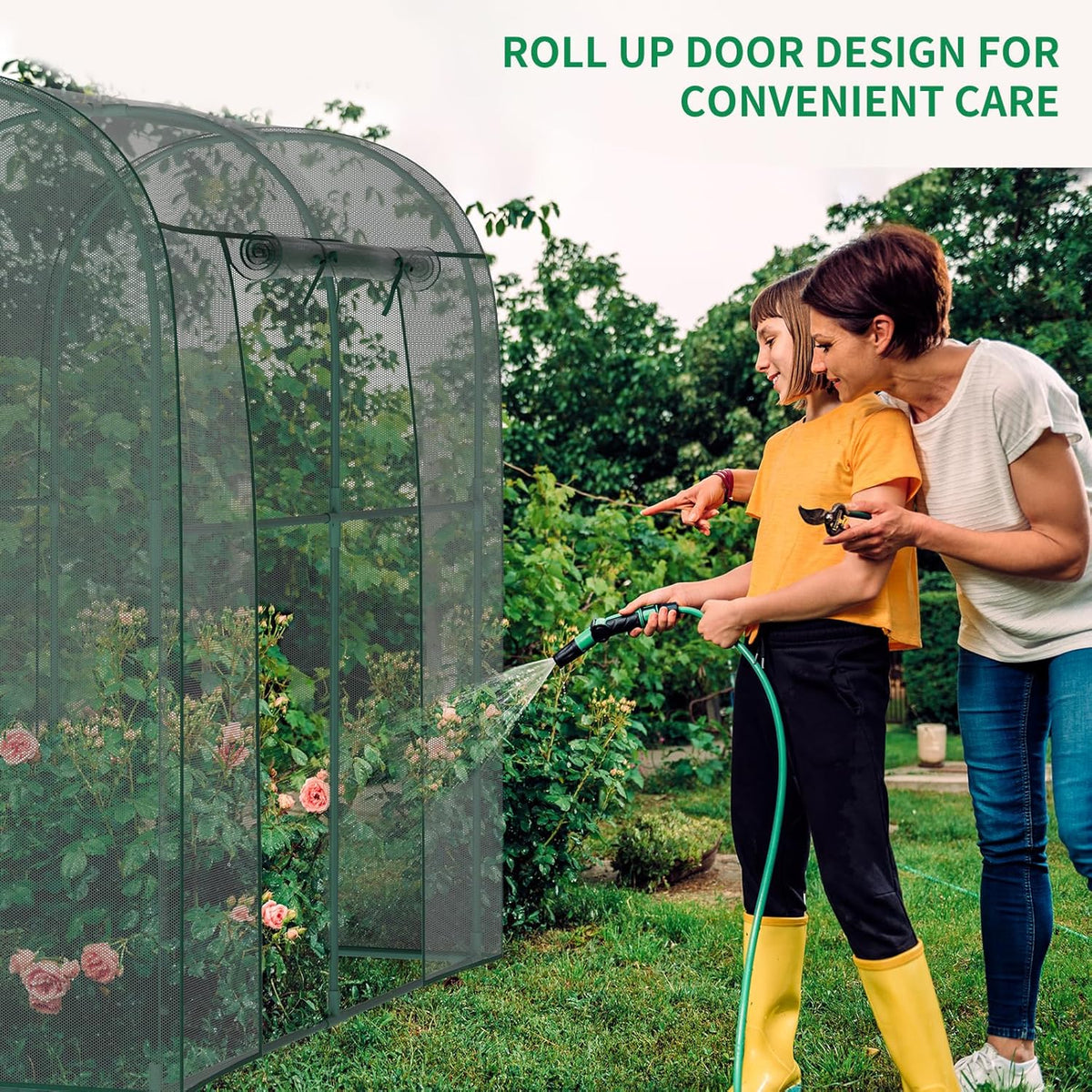 SUNYRISY Garden Plant Netting Crop Cage for Garden Raised Bed, 6.5 x 3.3 x 6 Ft Plant Cover Cage