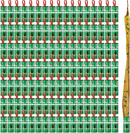 Qualirey 160 Pack Fly Strips Sticky Fly Trap Indoor Outdoor Hanging Ribbon Tape Paper Flying Insect