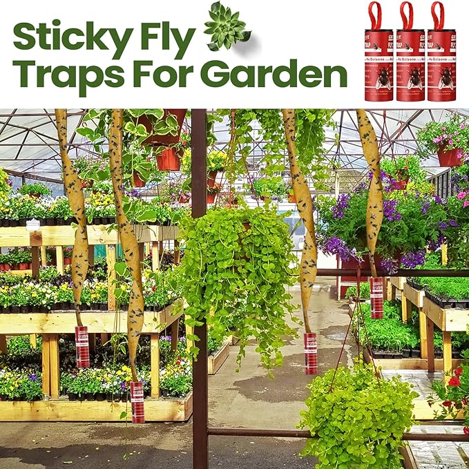 Qualirey 160 Pack Fly Strips Sticky Fly Trap Indoor Outdoor Hanging Fly Ribbon Tape Paper Flying