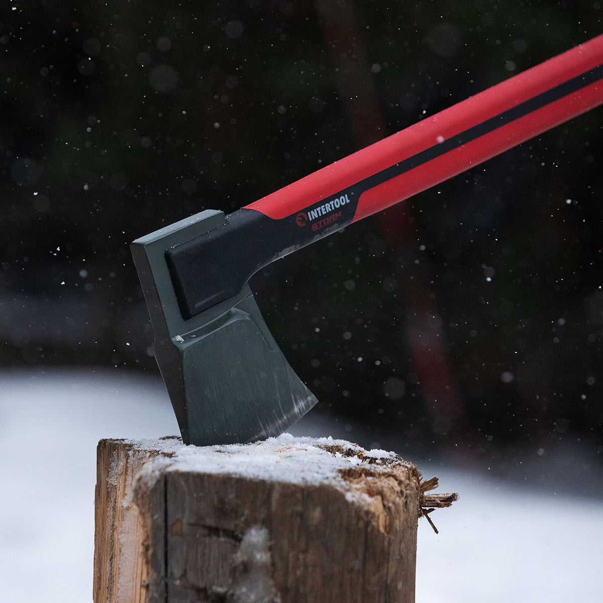 INTERTOOL Wood Splitting Axe for Firewood Logs 28” - Maul Ax Splits Medium to Large Rounds with