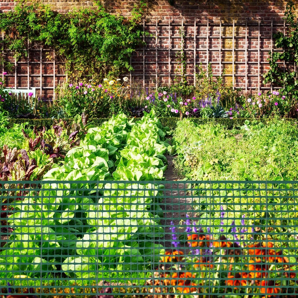 Plastic Garden Fencing Roll Safety Construction Barrier Outdoor Snow Mesh Fence Garden Netting, 1.2