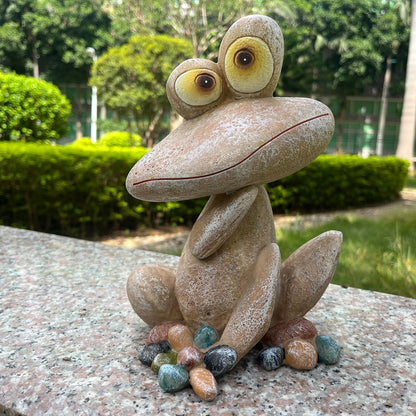 Funny Frog Garden Statues Animal Shapes Indoor and Outdoor Art Decorations Frog Decorations Gardens