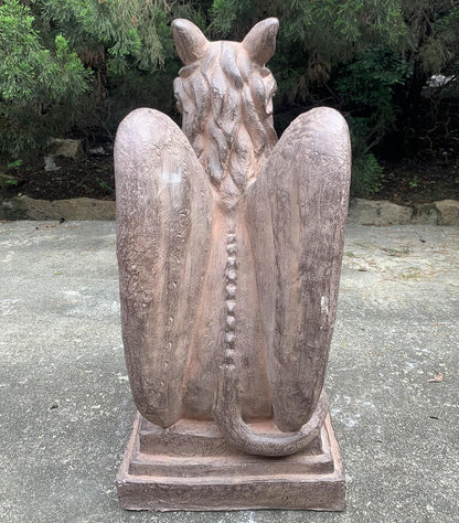 Zaer Ltd. Set of 2 Garden Griffin Statues, Magnesium-Cement Sculptures, 28.3" H Outdoor Entrance