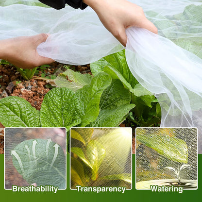 10 X 50FT Garden Mesh Netting Barrier,Fruit Tree Plant Netting for Vegetable Blueberry Bushes Plant