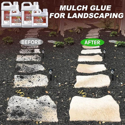 Mulch Glue - 64oz / 0.5 Gallon Landscape Adhesive Gravel Binder Glue with Applicator for