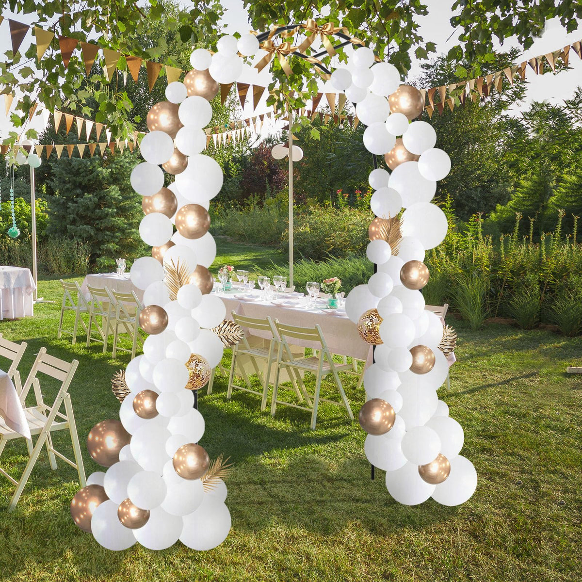 Trellume Garden Arch Trellis for Climbing Plants Outdoor - Height: 94.5", Length: 55", Sturdy Metal