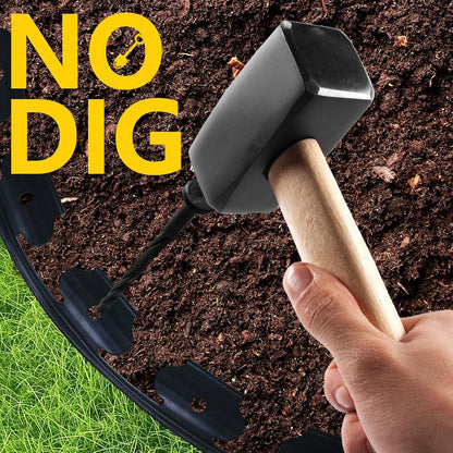 2 in Tall, 33FT Long Landscape Edging Garden Edging Border, Plastic Landscape Edging Kit with