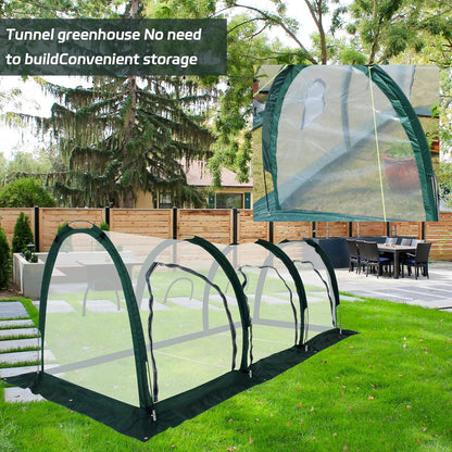 Portable Tunnel Greenhouse for Outdoors - Transparent Mini Greenhouses Ideal for Backyards and
