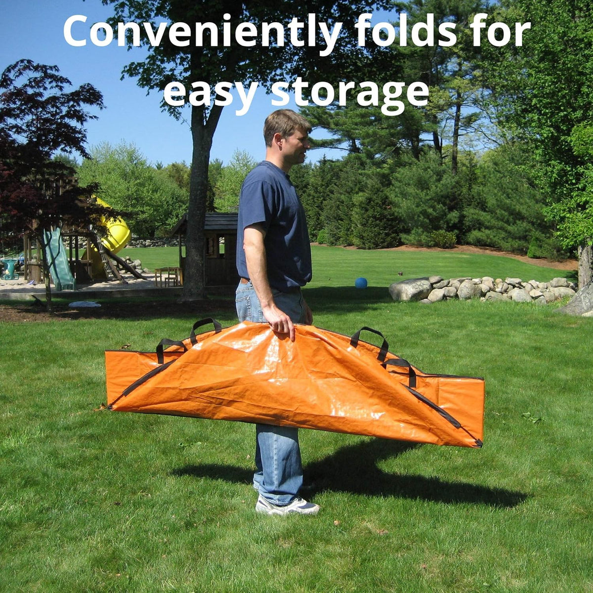 Reusable Cleanup Tarp for Lawns and Gardens - Landscape and Yard Accessories, Rake Leaves and