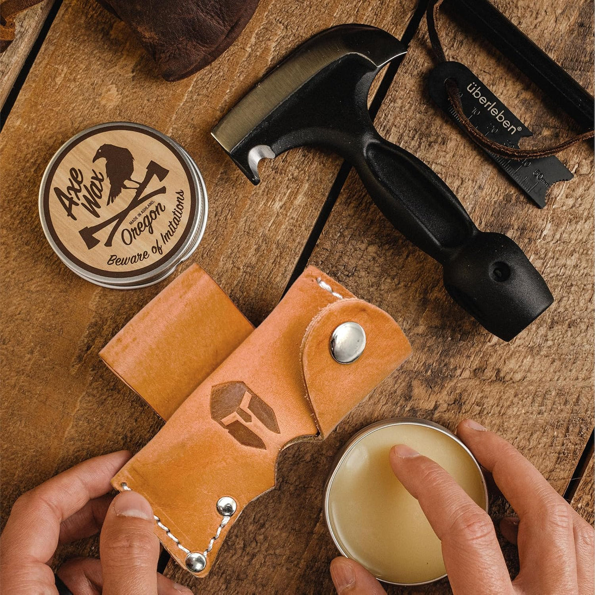 BATTLBOX Skachet Axe Head Skinner Hammer Hatchet Vintage Survival Tool - 3.5in Carbon Steel Blade