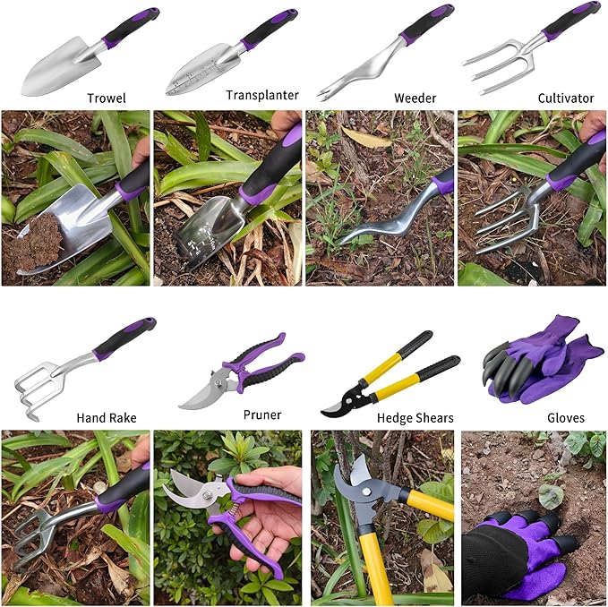 Gardening Tools – 42 Piece Premium Gardening Tool Set,Heavy Duty Hand Tools with Fashion Garden