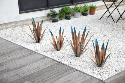 Homight Metal Agave Plants Outdoor Decor Mexican Yard Art Plants Garden Decor for Outside Metal Art