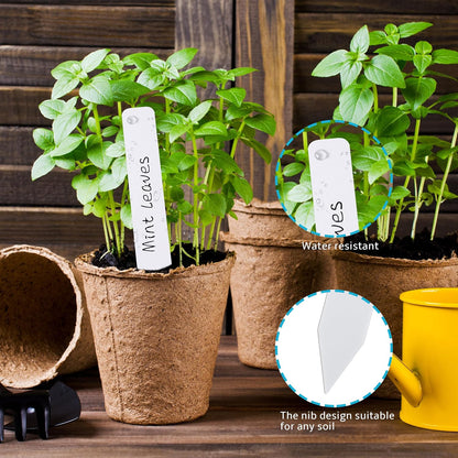 Plant Labels 4 Inch 200Pcs Plastic Plant Name Tags for Seedlings Garden Labels Markers Nursery