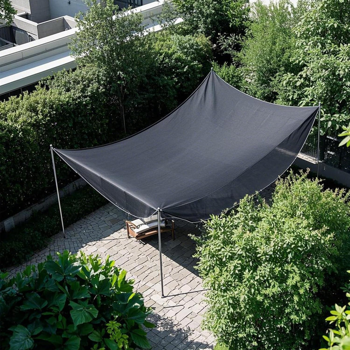 winemana Black Shade Cloth 40%, 8x20 FT Mesh Tarp - Garden Shade for Greenhouse, Patio, Vegetables