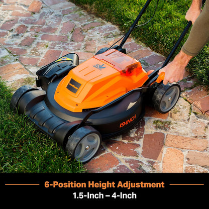LawnMaster CLMF4819X 19-inch Brushless Cordless Mower with 2X24V MAX* 4.0Ah Battery and a Dual
