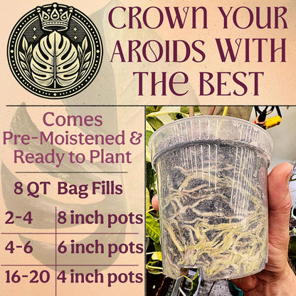 Craft Aroid Potting Mix- Elite Organic Alocasia, Philodendron, Monstera Soil Mix, Chunky, Well