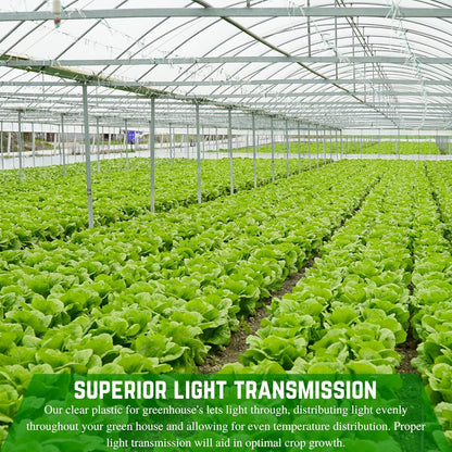 Farm Plastic Supply - String Reinforced 4 Year UV Resistant 10 mil Clear Greenhouse Plastic