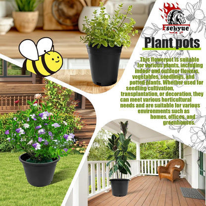 7 Gallon Nursery Pots Plastic Container Injection Molded Pot for Plants Flexible with Drainage