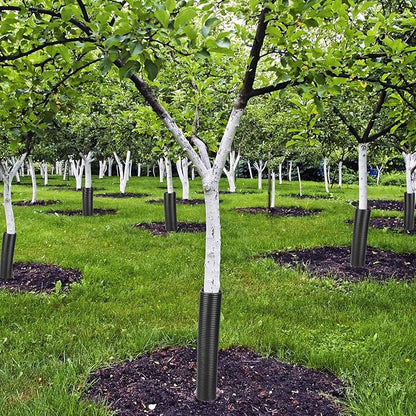 Menkxi 20 Pcs Corrugated Tree Guards Saplings Tree Trunk Protectors from Deer Tree Tubes Guard Tube