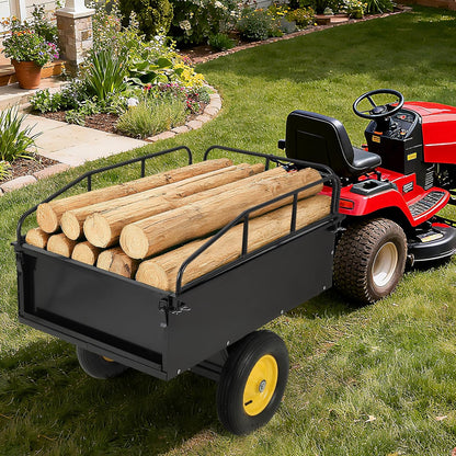 Garvee Garden Utility Trailer, 17 Cu. Ft & 750 LBS Capacity, ATV UTV Hauling Trailer, Tow Behind