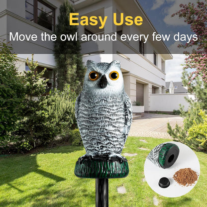 OFFO Bird Scare Devices Plastic Owl Scarecrow for Halloween Decorations Outdoor Garden, Yard, Pool