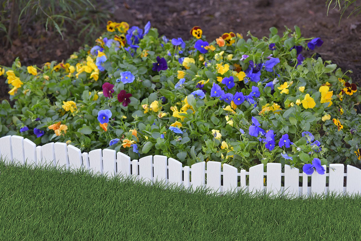 EasyFlex No-Dig Landscape Edging with Anchoring Spikes, 4.5 in. Tall Decorative Adirondack