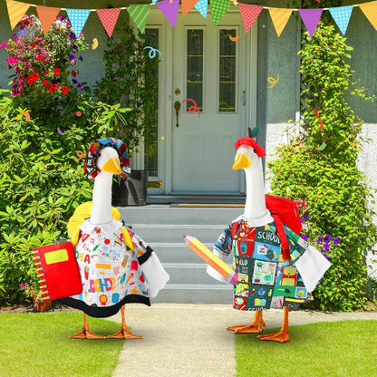 Abbylike Porch Goose Outfits Porch Yard Goose Outfits Clothes Costume Fits Large 23'' Cement for